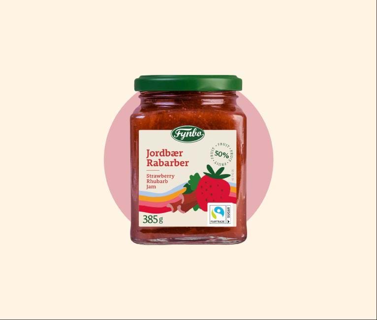 Fynbo Jordbær Rabarber Marmelade
